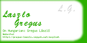 laszlo gregus business card